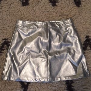 Silver Mini Skirt